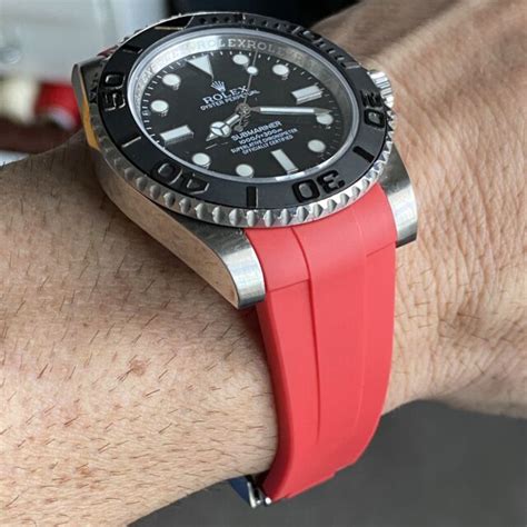 rolex with fabric band|Rolex 20mm rubber strap.